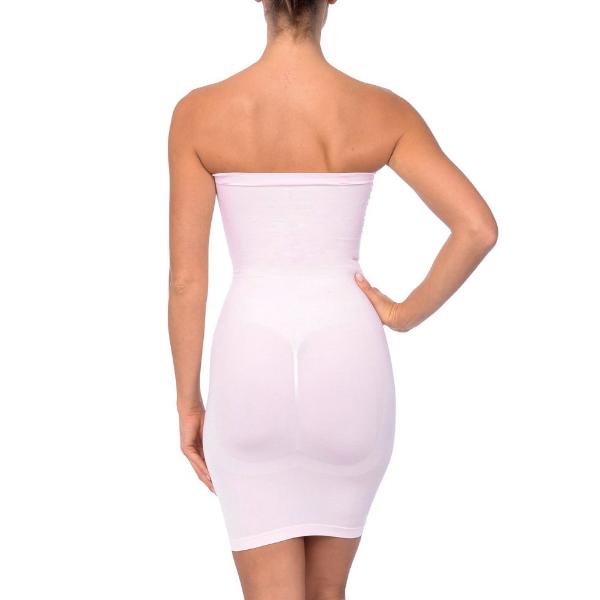 Seamless Strapless Full Body Shaping Slip Pale Pink
