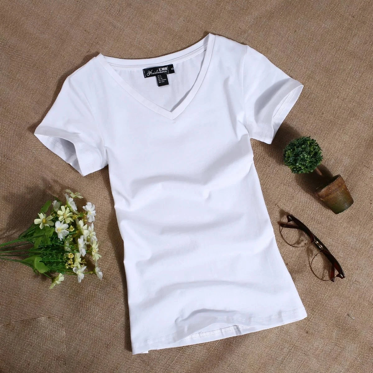 MRMT 2025 Women's T-Shirt Casual Women Short Sleeved Slim Solid